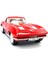 1963 Corvette Sting Ray - Çek Bırak 5inch. Lisanslı Model Araba, Oyuncak Araba 1:36 4