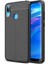 Huawei Y7 Prime 2019 Kılıf Darbe Korumalı Deri Görünümlü Silikon Arka Kapak - Siyah 1
