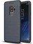 Samsung Galaxy S9 Plus Kılıf Darbe Korumalı Deri Görünümlü Silikon Arka Kapak - Lacivert 1