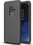 Samsung Galaxy S9 Plus Kılıf Darbe Korumalı Deri Görünümlü Silikon Arka Kapak - Siyah 1