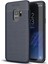 Samsung Galaxy S9 Kılıf Darbe Korumalı Deri Görünümlü Silikon Arka Kapak - Lacivert 1