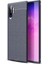 Samsung Galaxy Note 10 Plus Kılıf Darbe Korumalı Deri Görünümlü Silikon Arka Kapak - Lacivert 1