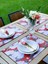 Home Red & White Rose Kumaş Amerikan Servis 4'lü Set 35X50CM 1