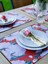 Home Red & White Rose Kumaş Amerikan Servis 4'lü Set 35X50CM 3