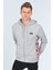 Heller Gri Erkek Nakışlı Fermuarlı Sweatshirt 1