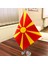 Krom Direkli Kuzey Makedonya Masa Bayrağı Tekli 1