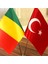 Krom Direkli Mali - Türkiye Masa Bayrağı 2'li 2