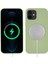 Apple iPhone 12 Kılıf Mat Silikon Wireless Kapak Silksafe Açık Yeşil - Magsafe Kablosuz Şarj Uyumlu 1