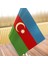 Krom Direkli Azerbaycan Masa Bayrağı Tekli 2