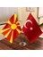 Kuzey Makedonya-Türkiye Masa Bayrağı Krom Direkli Ikili Bayrak 1