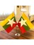 Myanmar Masa Bayrağı Krom Direkli Ikili Bayrak 1