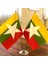 Myanmar Masa Bayrağı Krom Direkli Ikili Bayrak 2