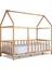 Çatılı Montessori Yatak Çocuk Yatağı Ahşap Beşik Bebek Karyolası Bebek Yatağı 70 x 130 cm 2