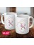 R Harf Pink Rose Baskılı Hediyelik Kahve Kupa Bardak 1