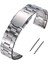 Saat Uyumlu Yandan Basmalı Paslanmaz Çelik Metal Saat Kordonu 22MM Gümüş 1
