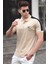 Bej Polo Yaka Erkek Tişört 5215 1