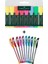 Faber Castell 18 Renk Fosforlu ve Tükenmez Kalem Seti 1