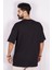 Unisex Siyah Oversize Bol Kalıp Tshirt 3