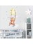 Bulutlar Yıldız ve Salıncakta Sallanan Sevimli Ayıcık Çocuk Odası Duvar Sticker 2