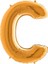 C Harf Altın Folyo Balon 40 Inç 102CM 1