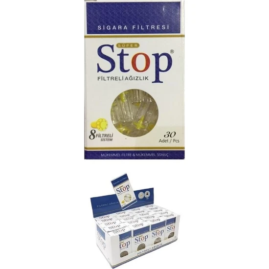 Stop Filtreli Ağızlık Sigara Filtresi 30 Lu x 20 Paket