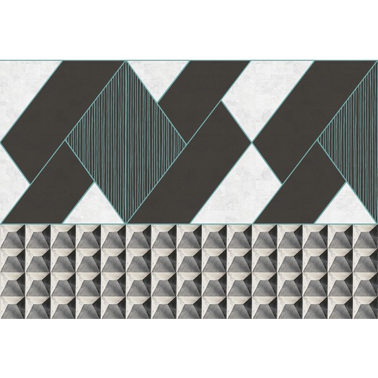 Moda Duvar Geometrik Desenler Vinil Duvar Kağıdı Tutkal Hediyeli