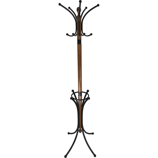 Tolunay Portmanto Ayaklı Askılık - Boyalı Bambu x Model Ceviz
