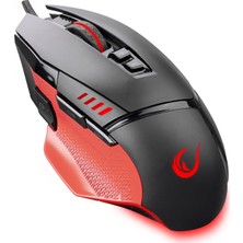 Rampage CENTAUR SMX-R13 Siyah/Kırmızı 8 Tuş Oyuncu RGB Mouse