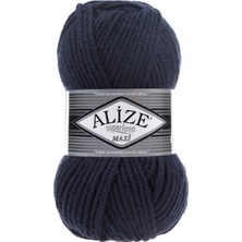 Lacivert Alize Süperlana Maxi - 58  (5 Li Paket)