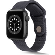 noktaks - ​​​Apple Watch 38mm - Kordon Silikon Kordon - KRD-37 - Gri - T16350