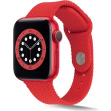 noktaks - ​​​Apple Watch 38mm - Kordon Silikon Kordon - KRD-37 - Kırmızı - T16350