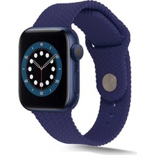 noktaks - ​​​Apple Watch 38mm - Kordon Silikon Kordon - KRD-37 - Lacivert - T16350