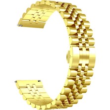 noktaks - Samsung Watch 42mm 20mm - Kordon Metal Kordon - KRD-36 - Gold - T16334