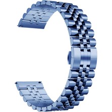 noktaks - Samsung Watch 42mm 20mm - Kordon Metal Kordon - KRD-36 - Lacivert - T16334