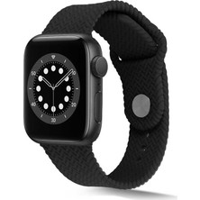 noktaks - ​​​Apple Watch 38mm - Kordon Silikon Kordon - KRD-37 - Siyah - T16350