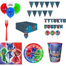 Hayaller Dükkanı Pijamaske Pijamaskeliler Doğum Günü Parti Seti  16 Kişilik Full Set