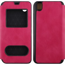 Nettech Vestel Venüs V5 Uyumlu Kapaklı Kılıf Pembe