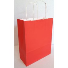 Event Party Store Kraft Kağıt Çanta Kırmızı 25CM x 30CM - 1 Adet