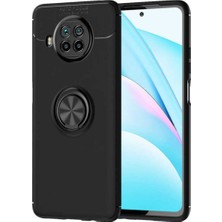 Caseart Xiaomi Redmi Note 9 Pro 5g Kılıf Renkli Yüzüklü Manyetik Silikon Kapak Siyah - Siyah