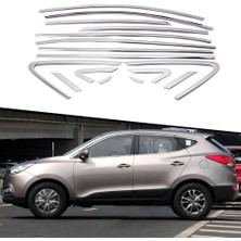 Araba Alışveriş Hyundai Aksesuar IX35 Sportif Tam Tur Metal Krom Cam Çıta Seti