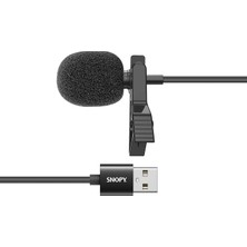 Snopy SN-M50 Siyah USB Yaka Mikrofonu