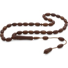 Gül Endam Sistemli Koyu Renk Arpa Kesim Fırınlanmış Kuka Tesbih