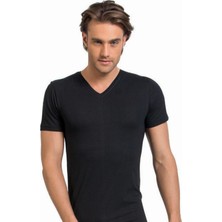 Elegant 3'lü Erkek Bambu V Yaka Fanila