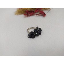 Hd Marketim Kadın Dogal Oniks Siyah Taşlı Yüzük