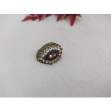 Hd Marketim Kadın Yüzük Otantik Swaroski Taşlı Gri Renk Yüzük