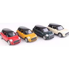 Welly 1:38 Mini Cooper New Mini Hatch Çek Bırak Model Araba Krem