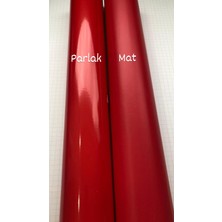 Baskı Madeni Mat Kırmızı Kendinden Yapışkanlı Kaplama Folyosu 61CM x 5metre
