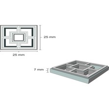 Ümraniye Hobi Sanat Ümraniye Hobi Eshel Maket Geometrik Tuğla Gri 1/10 16'lı Set + Harç