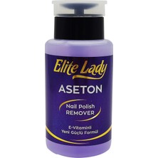 Elite Lady 200 ml Pompalı Aseton E Vitaminli Ekstra Güçlü Oje Çıkarıcı Tırnak Sarartmayan Besleyici Aseton