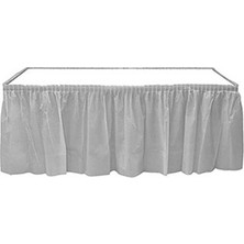Roll-Up Gümüş Plastik Masa Eteği 75 x 4,26 cm